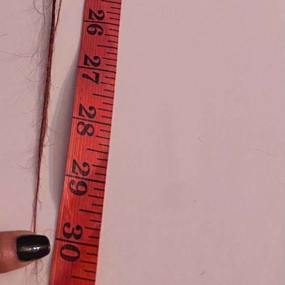 New 30 inch small micro braided wine red, auburn wig - Picture 4 of 4